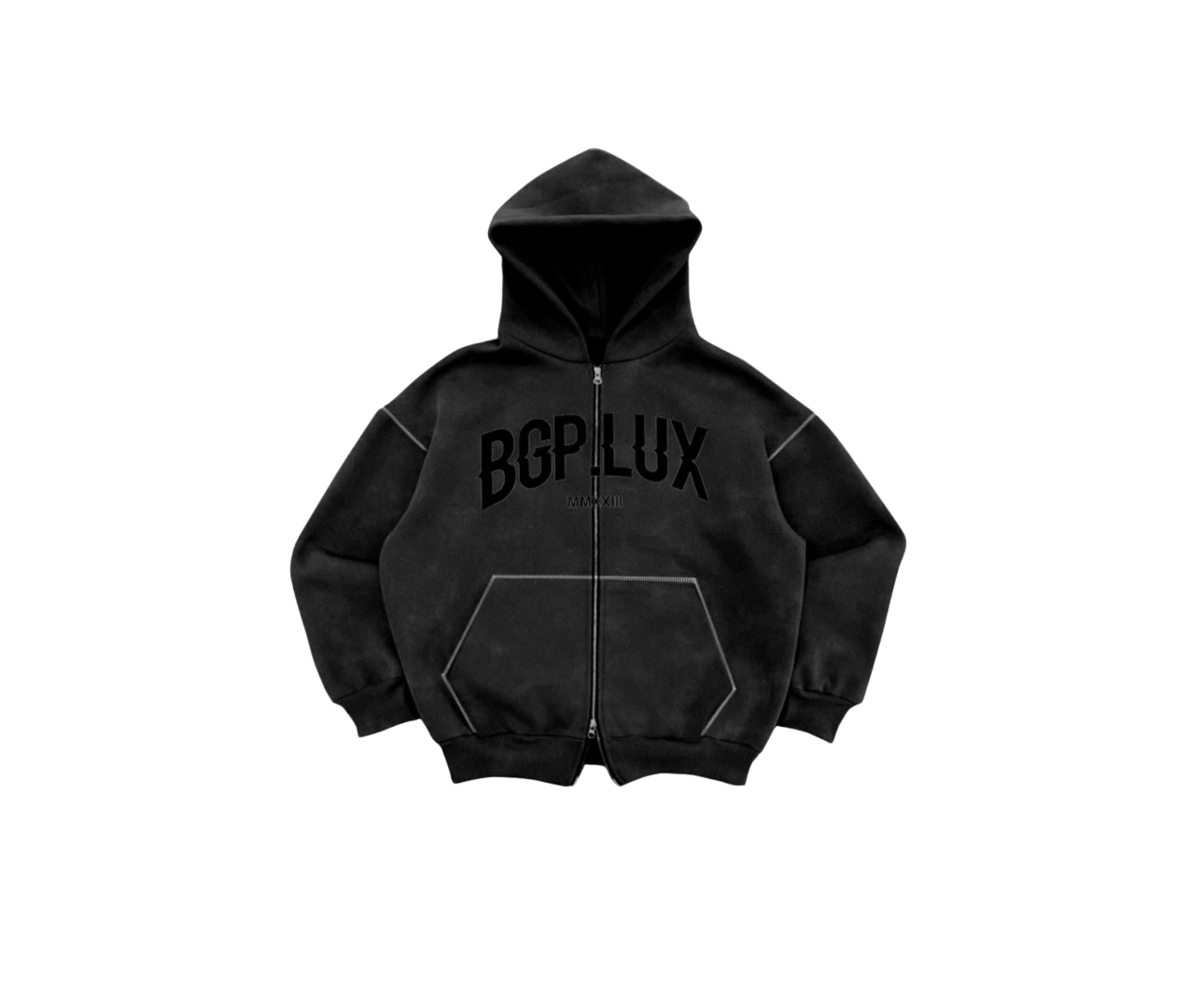 SS23 BGPLUXURY ZIP UP HOODIE